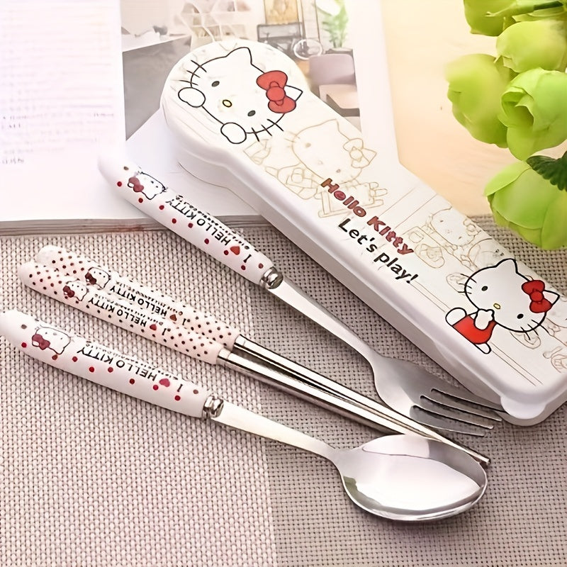 A Lightweight And Easy Outdoor Picnic Lunch Bag Featuring Sanrio Characters, Including a Thermal Hello Kitty Lunchbox. (Non-Food Contact)